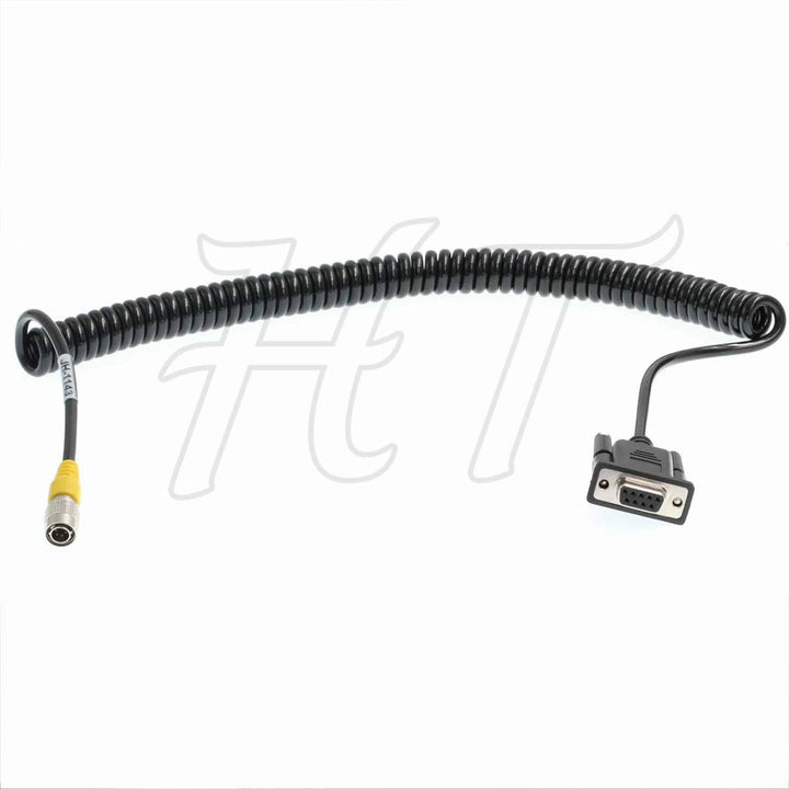 Total Station Spiral-Datenkabel Hirose 6-polig auf RS-232 DB9 Seriell für Topcon Sokkia SET610 Gowin