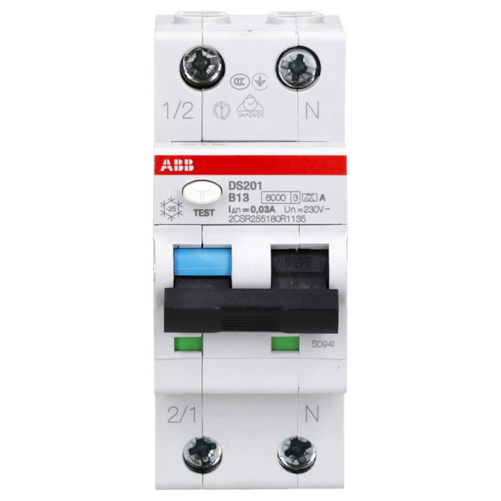 ABB DS201 B13 A30 FI/LS-Schalter 6kA 1P+N TypA B13 30mA