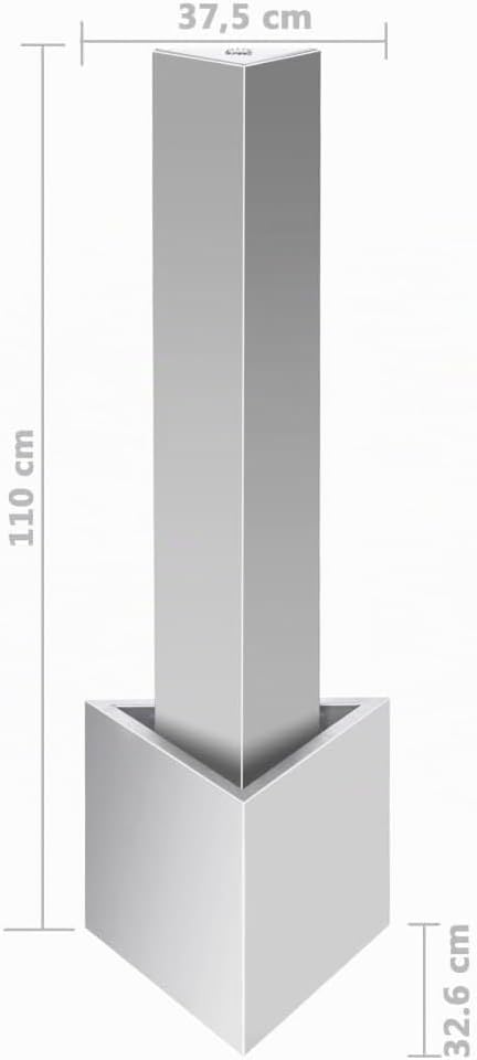 vidaXL Gartenbrunnen mit LED Beleuchtung Säulenbrunnen Springbrunnen Garten Deko Brunnen Zierbrunnen