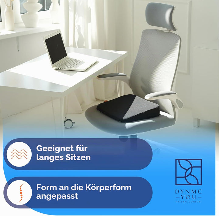 DYNMC you Keilkissen Stuhl - Test SEHR GUT - Sitzkissen Stuhl - Mit Physiotherapeuten Entwickelt - E