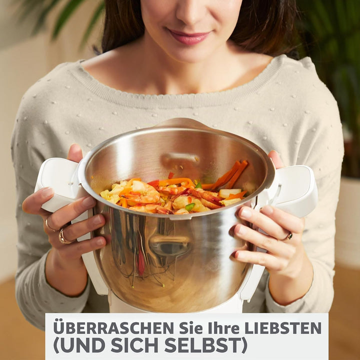 Moulinex, Companion Küchenmaschine, 14 Funktionen, Kapazität XL für 10 Personen, Grau