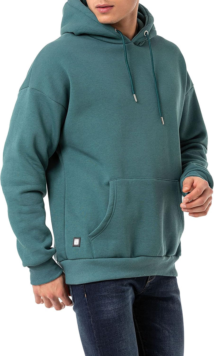 Redbridge Herren Kapuzenpullover Basic Hoodie Premium Sweatshirt S Petrolgrün, S Petrolgrün