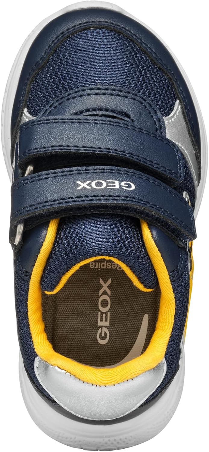 Geox Baby-Jungen B Sprintye Boy B Sneakers, Navy Dk Yellow