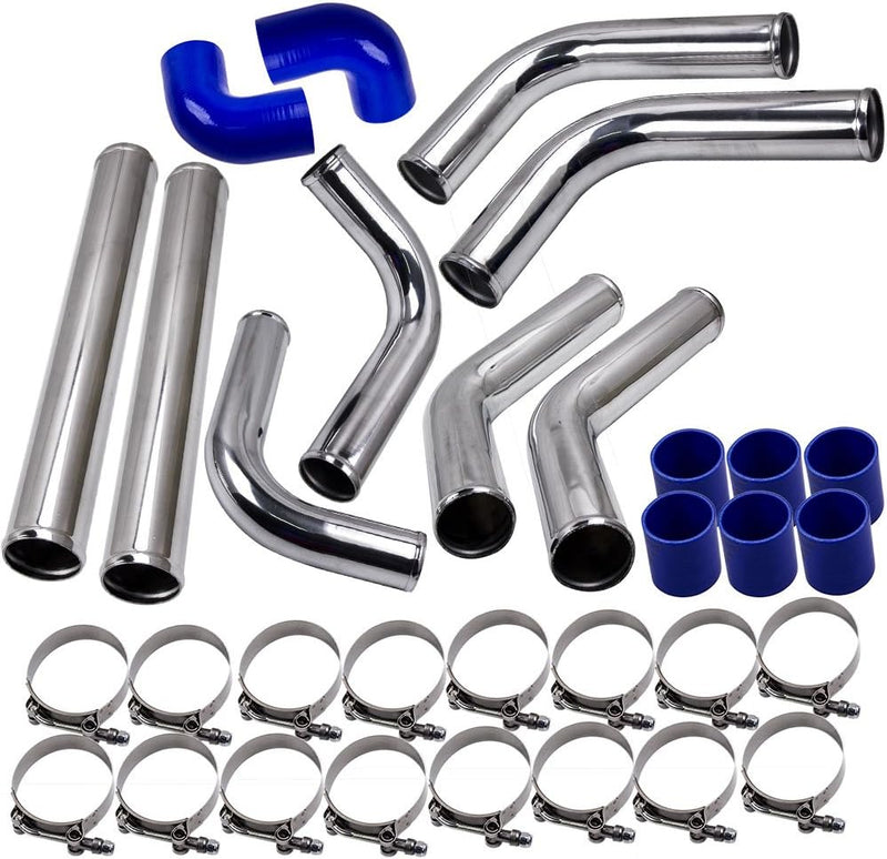 maXpeedingrods Universal 2.5 Inch Aluminum Ladeluftkühler Turbo-Rohrleitungs-Kits Rohr Intercooler P