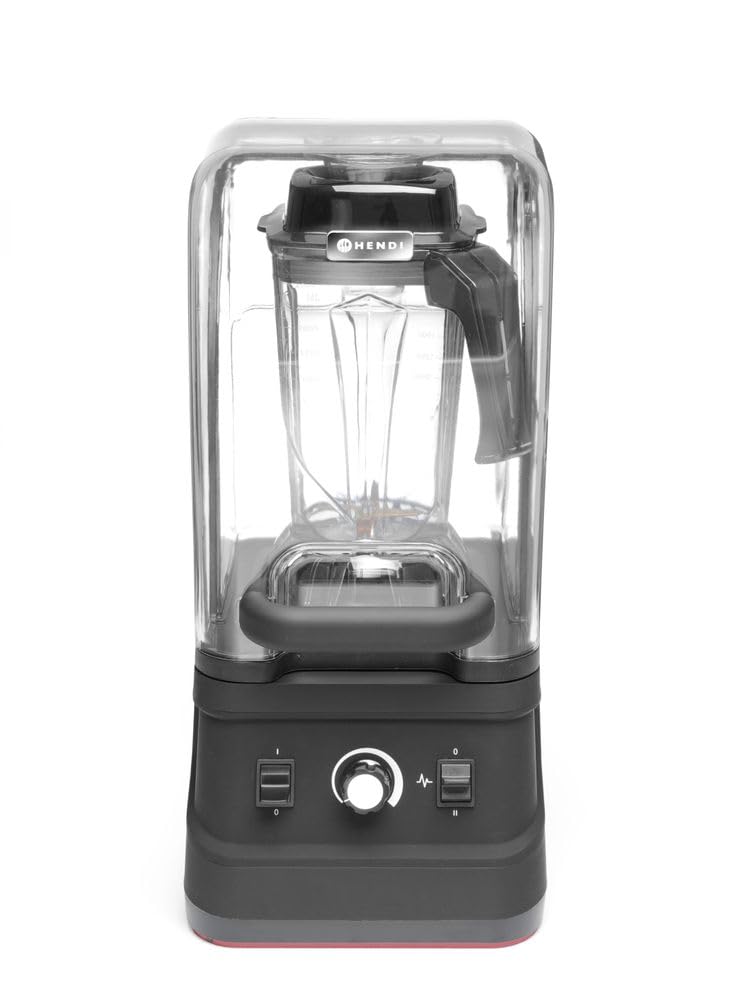 HENDI Standmixer BPA-frei, Manuell, mit schalldämmender Schutzhaube, Inkl. 2,5 Liter-Kanne, temperat