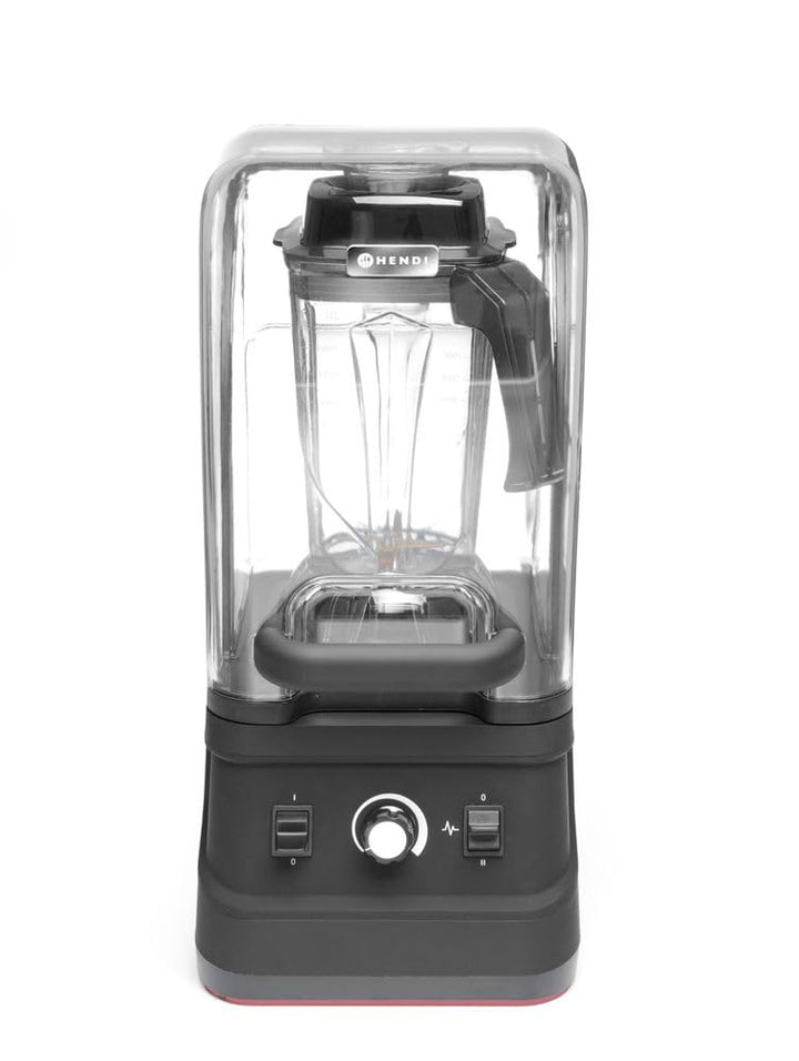 HENDI Standmixer BPA-frei, Manuell, mit schalldämmender Schutzhaube, Inkl. 2,5 Liter-Kanne, temperat