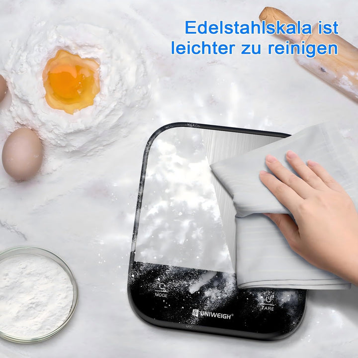 UNIWEIGH Lebensmittelwaage für die Küche,Digitalwaage Gramm und Unzen für Lebensmittelgewicht,Backen