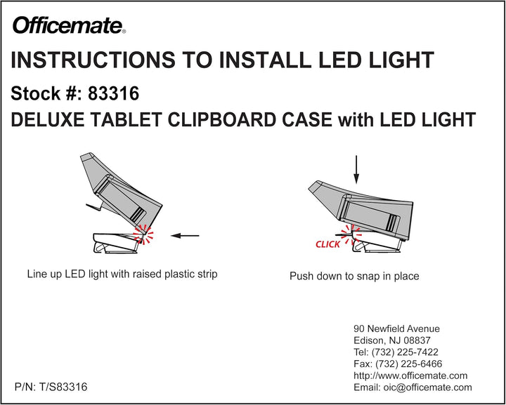 Officemate 83316 Klemmbrett Deluxe mit LED Beleuchtung und Raum für Tablet Anthrazit A4 mit LED, Ant