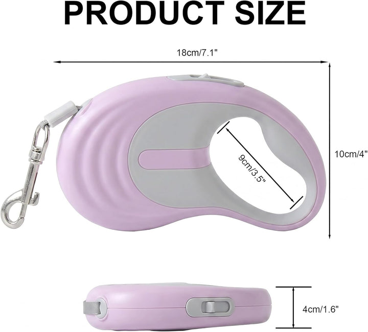 AIITLE Extendable Dog Leads 5m, Hundleine für Hunde bis 15kg, Kein Verheddern, klick & Schloss & Pau