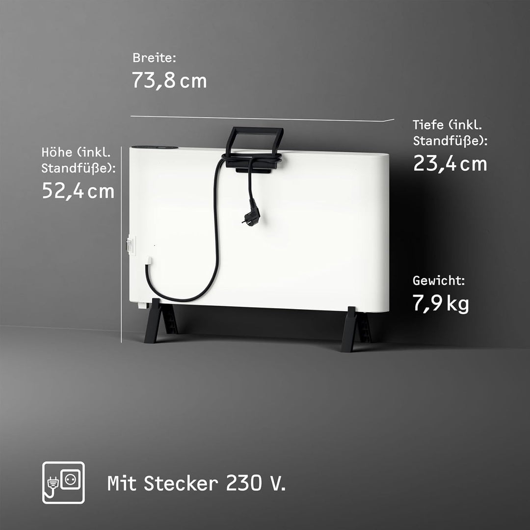 STIEBEL ELTRON neue Elektroheizung engergiesparend, Standgerät CNS 2000 Plus LCD move, 2 kW für ca.