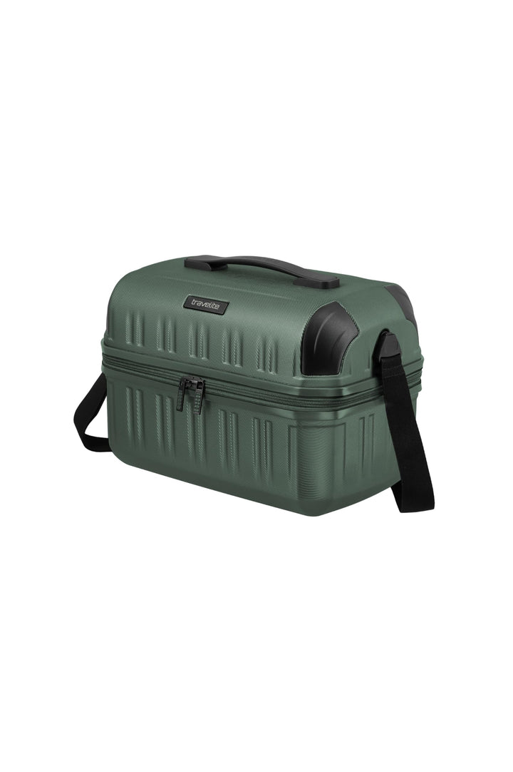 travelite Beautycase DYNAMIIC, Kosmetikkoffer Hartschale, 38 cm, 20 Liter Green, Green