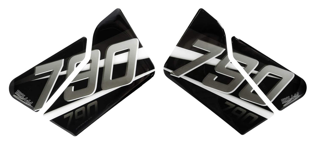 BIKE-label Seitentank Pad Silber Schwarz kompatibel für KTM 790 Duke 800481