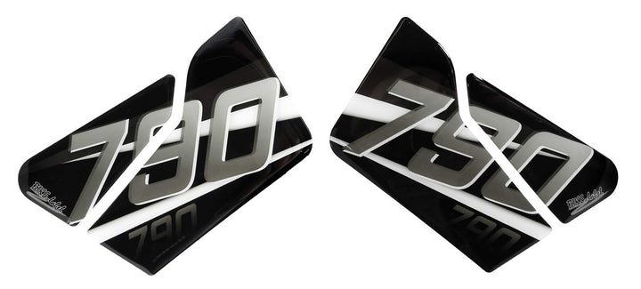 BIKE-label Seitentank Pad Silber Schwarz kompatibel für KTM 790 Duke 800481