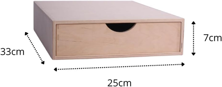 Schubladen-Box aus Holz – Elegante Minikommode für vielseitige Aufbewahrung | Premium Qualität, natü