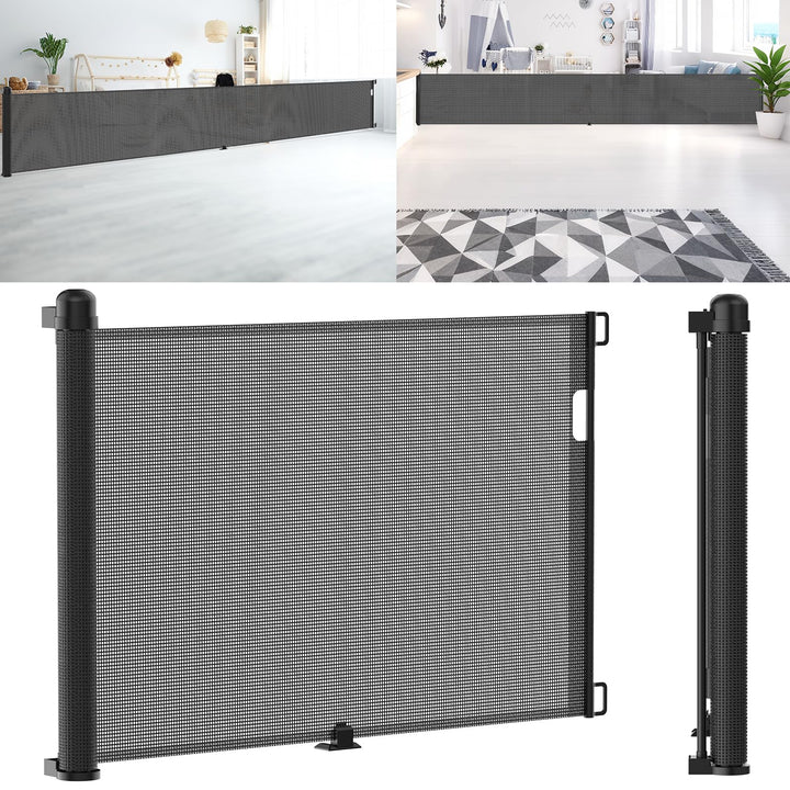 LARS360 Türschutzgitter Ausziehbar 0-300cm Treppenschutzrollo Baby Treppenschutzgitter Einziehbares