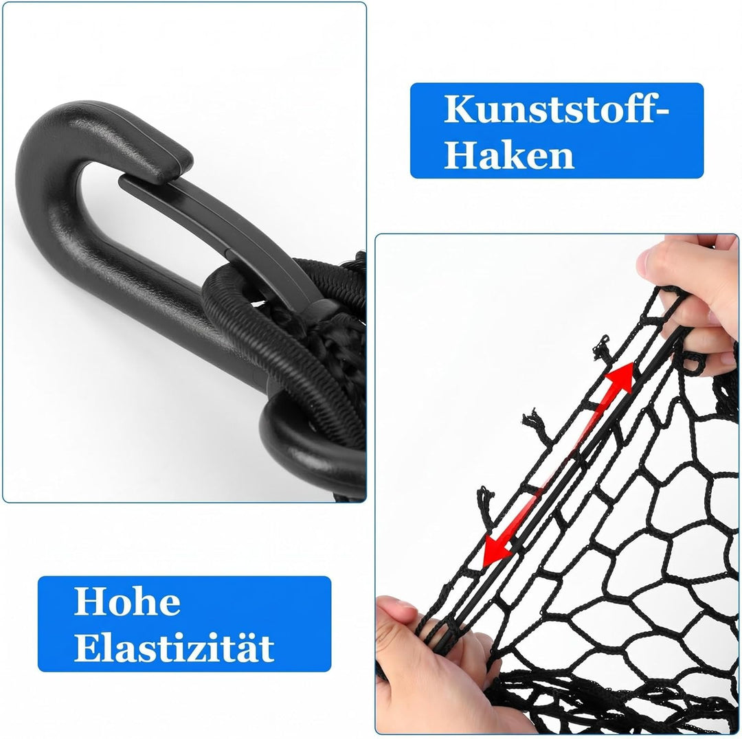 Hundenetz Auto Kofferraum 120X70CM, Haustier-Rückhaltesystem für Kofferraum, Schutz Barriere mit Hoc