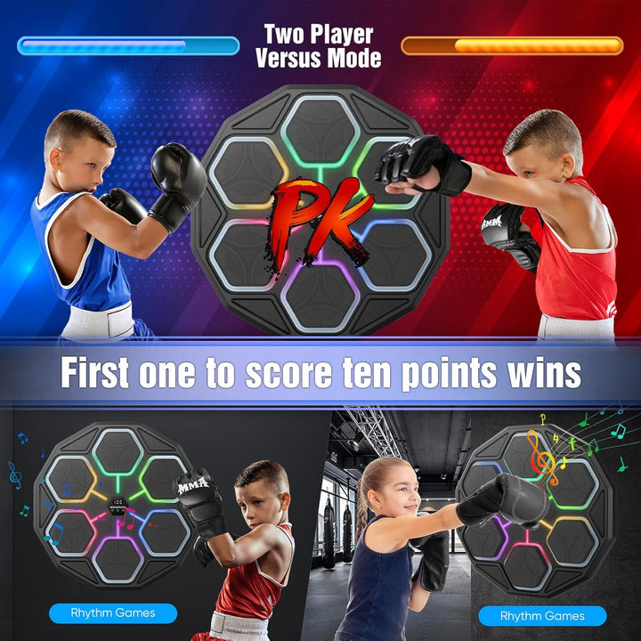 Music Boxing Machine, Elektronische Boxmaschine mit Musik, Bluetooth, 11 Geschwindigkeits, 3 Trainin