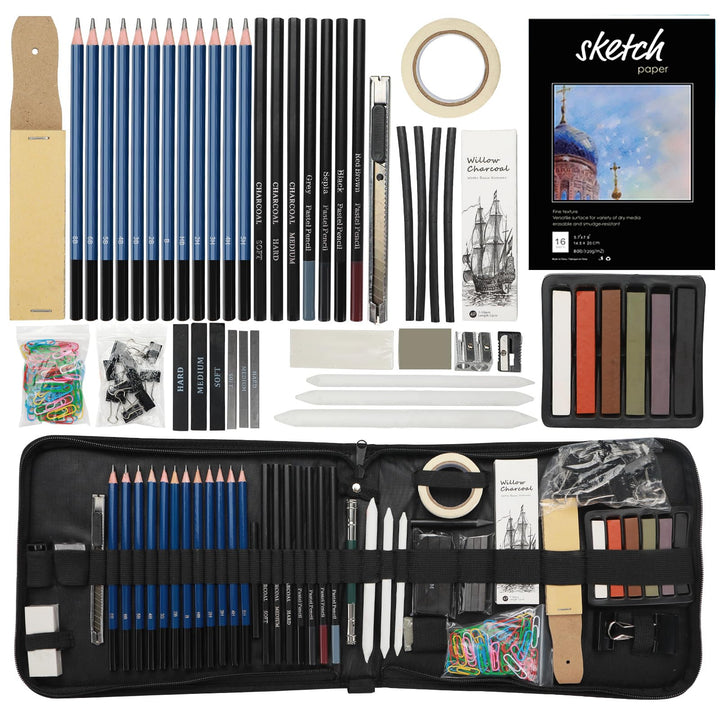 Skizzen Zeichen Bleistift Set,Zeichenstift-Set für Skizzieren und Zeichnen Profi Art Set mit Zeichne