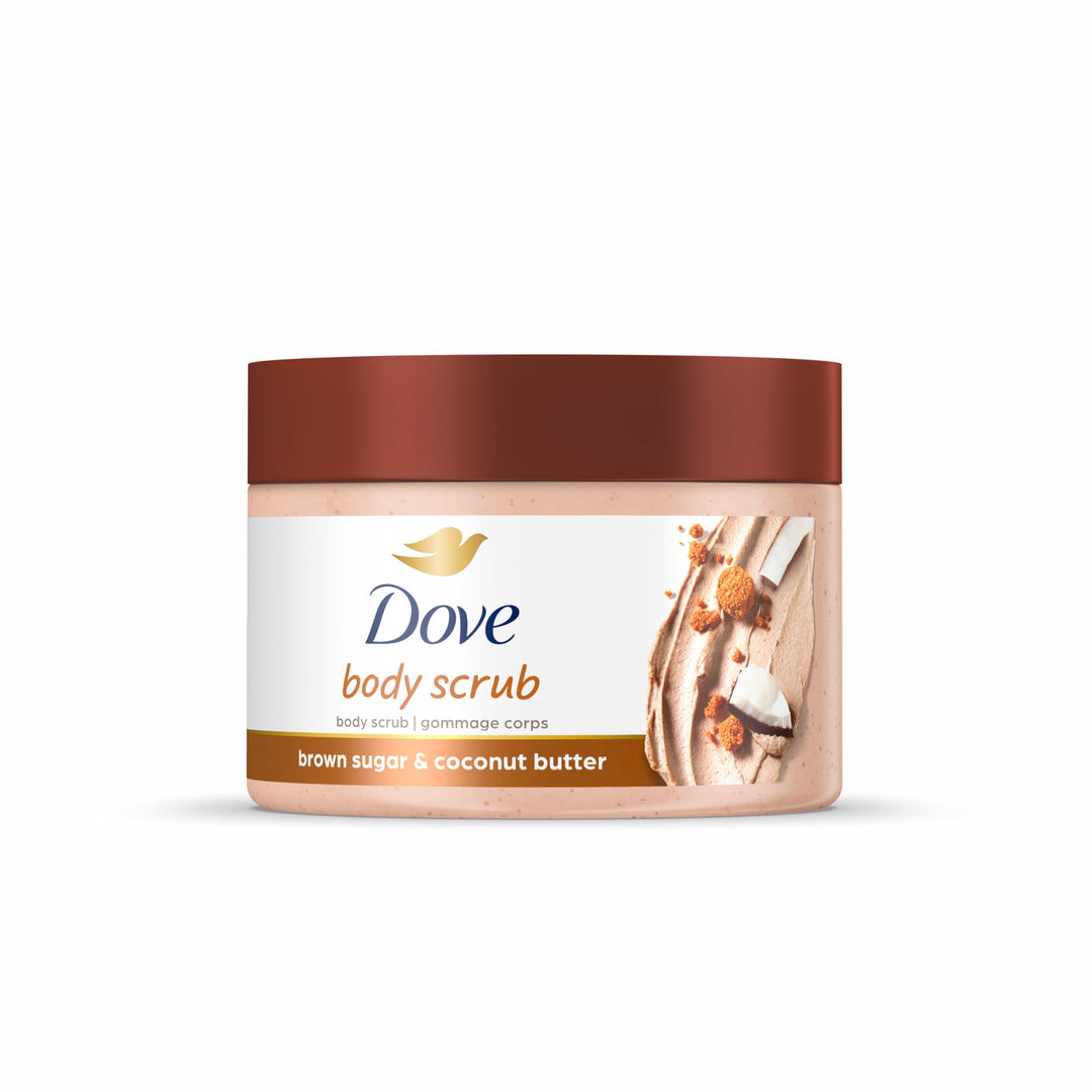 Dove Scrub: Brown Sugar & Coconut Butter für weiches, glattes Hautpeeling Restellt Hautnährstoffe 29