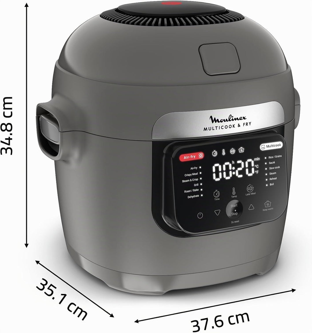 Moulinex Multicook & Fry, Multikocher & Integrierter Airfryer, 12 Programme, Kochen auf 2 Ebenen, ve