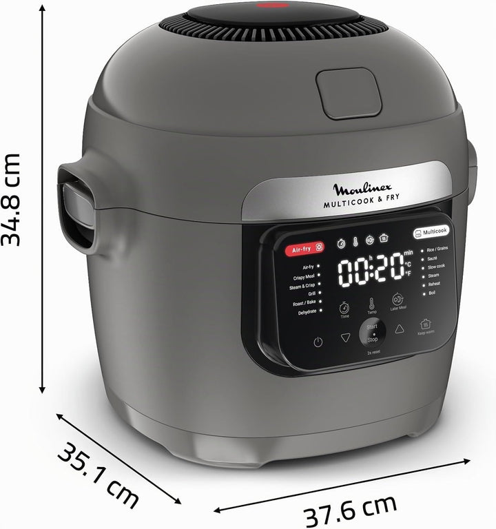 Moulinex Multicook & Fry, Multikocher & Integrierter Airfryer, 12 Programme, Kochen auf 2 Ebenen, ve