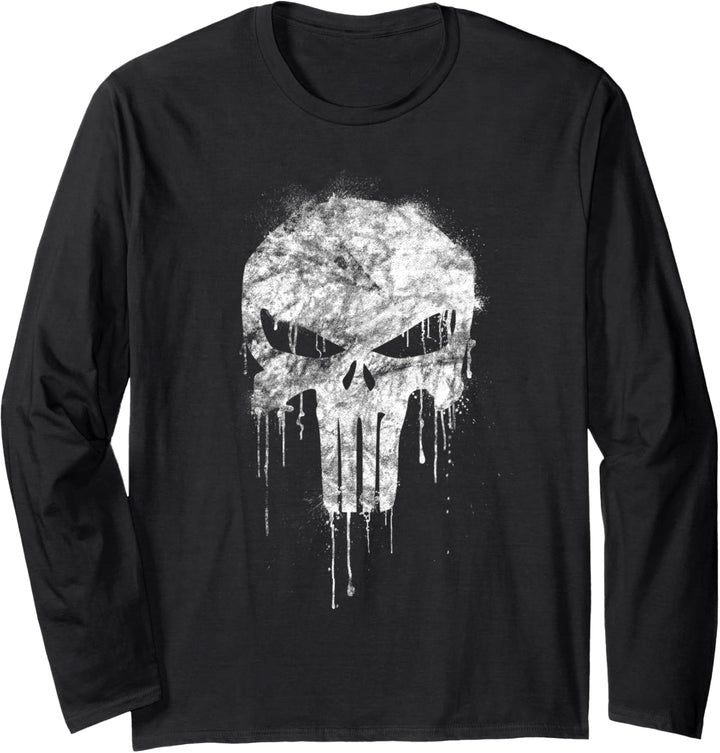 Marvel The Punisher White Langarmshirt