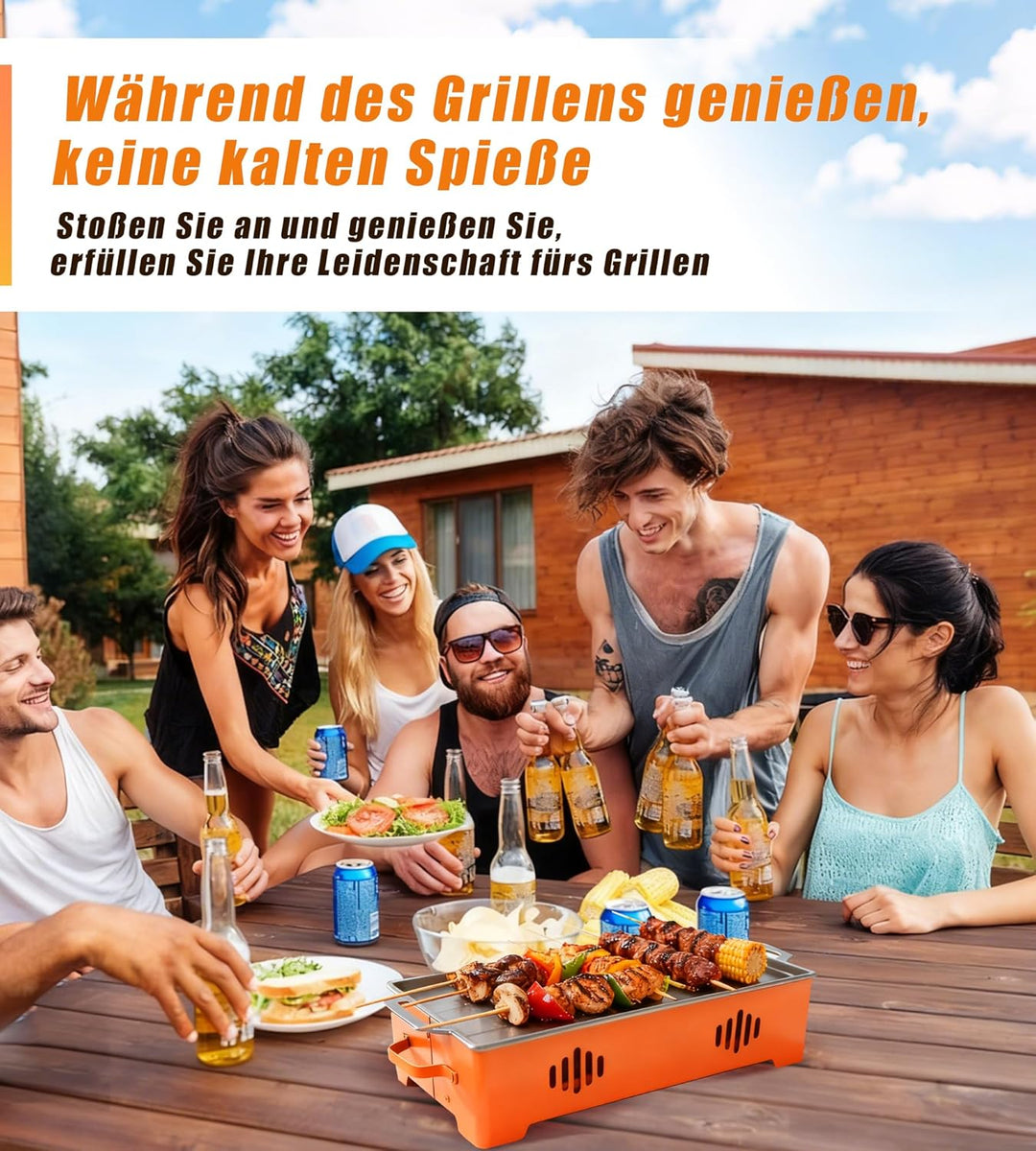 BBQ Warmhalteplatte - Warmhaltebehälter für Essen & Grillgut – Aluminium Grill-Heizplatte Antihaft,