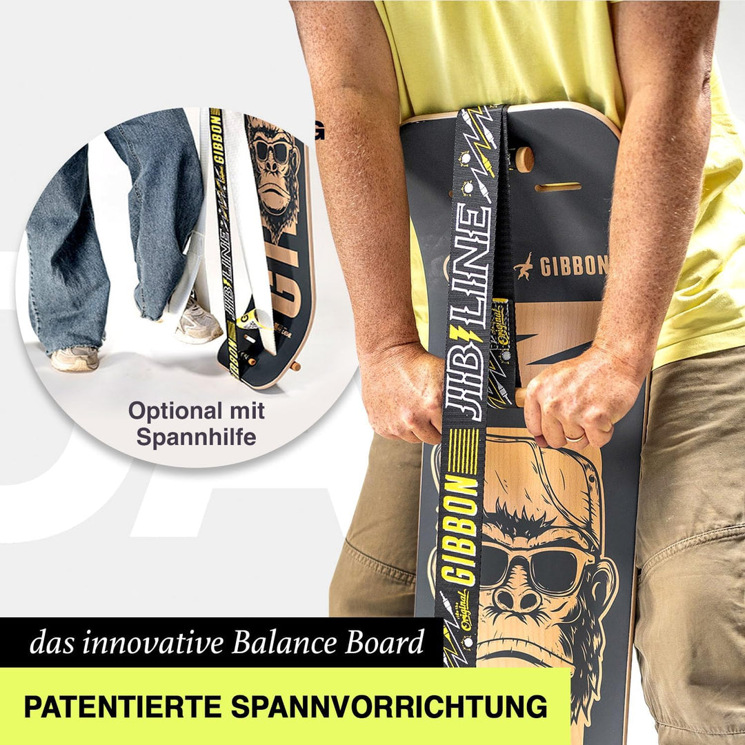 GIBBON Gyboard Spiel Black/White - Innovatives Balance Board - Interaktives Training mit App - Für Z