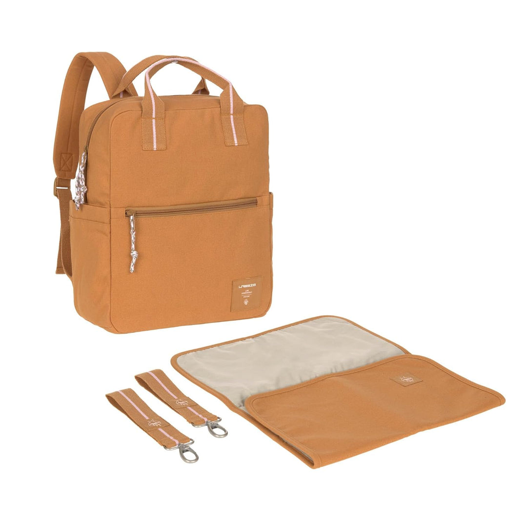 LÄSSIG Baby Wickelrucksack Wickeltasche mit Wickelunterlage und Kinderwagenbefestigung wasserabweise