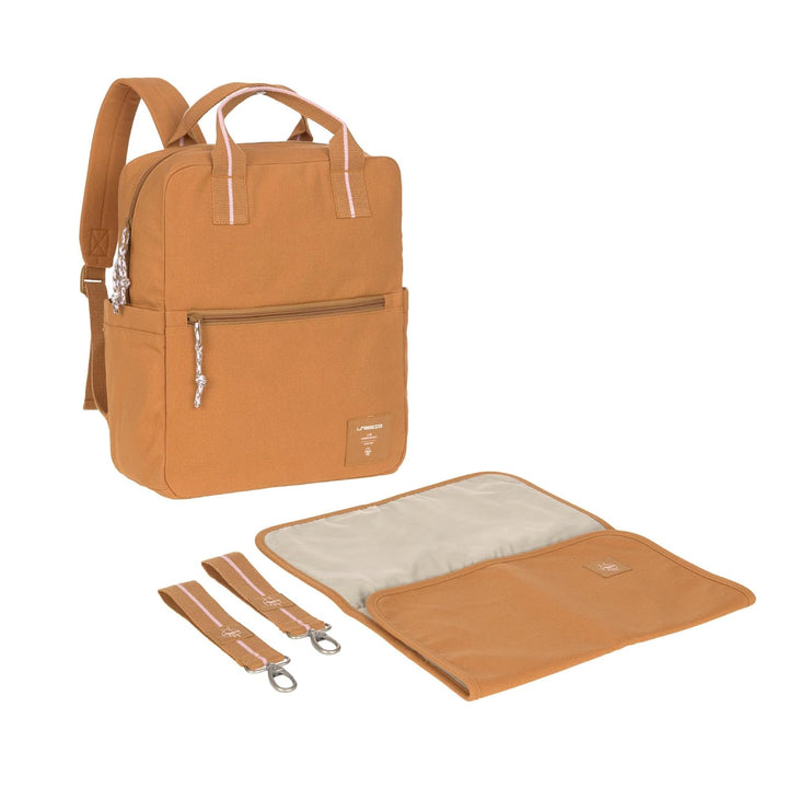 LÄSSIG Baby Wickelrucksack Wickeltasche mit Wickelunterlage und Kinderwagenbefestigung wasserabweise