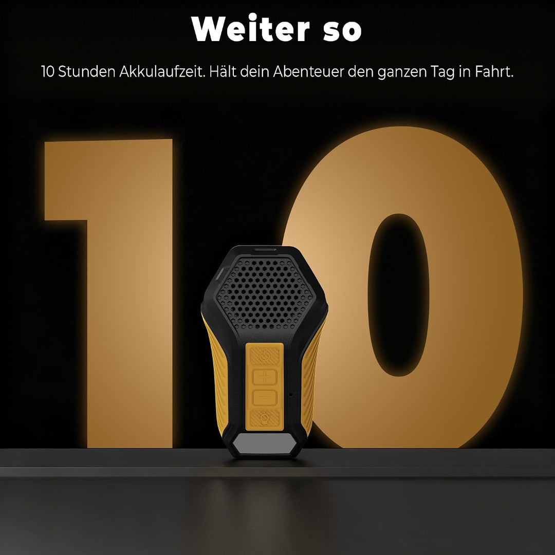 Tragbarer Bluetooth-Lautsprecher mit Licht/Warnlampe, Clip-on Lautsprecher mit integriertem Mik, Fre