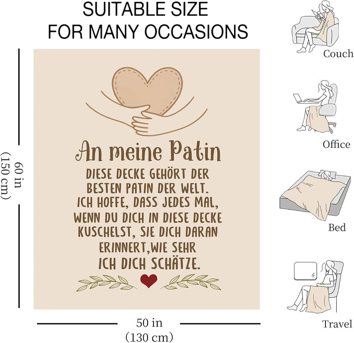 Amorea An Meine Patin Ich hoffe DASS jedes Mal wenn du Dich in Diese Decke kuschelst sie Dich daran