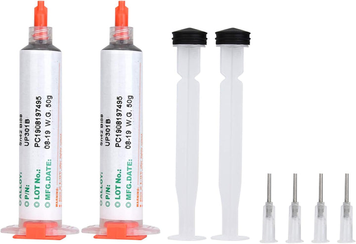 Fafeicy 2 Stück SMD bleifreies Lötpaste, Reparatur der Elektronik Sn42 Bi58 PCB, mit 100 Viskosität,