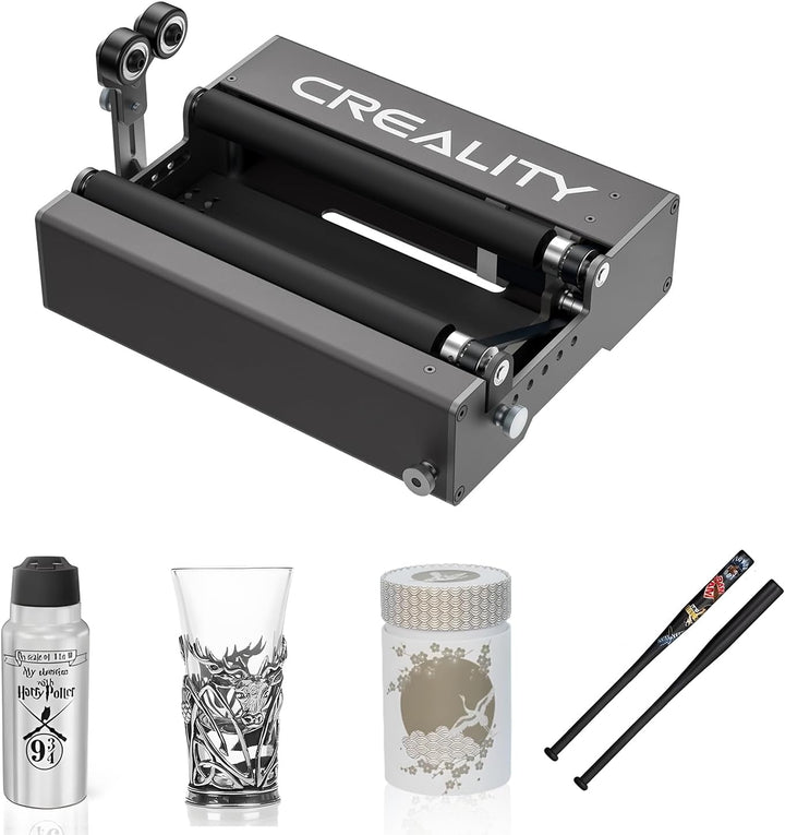 Creality Offizieller Laser Rotationswalze, Y-achsen-Rotationsmodul für Gravieren Zylindrischen Objek