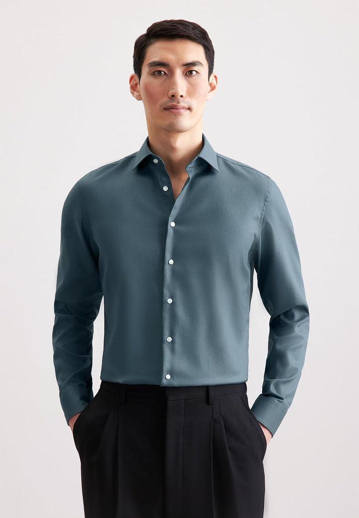 Seidensticker Herren Business-Hemd - Regular Fit - Bügelfrei - Kent Kragen - Langarm - 100% Baumwoll