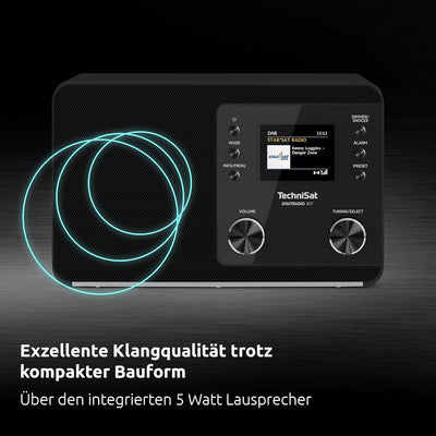 TechniSat DIGITRADIO 307 - DAB Radio (DAB+, UKW, Aux-Eingang, Kopfhöreranschluss, Favoritenspeicher,