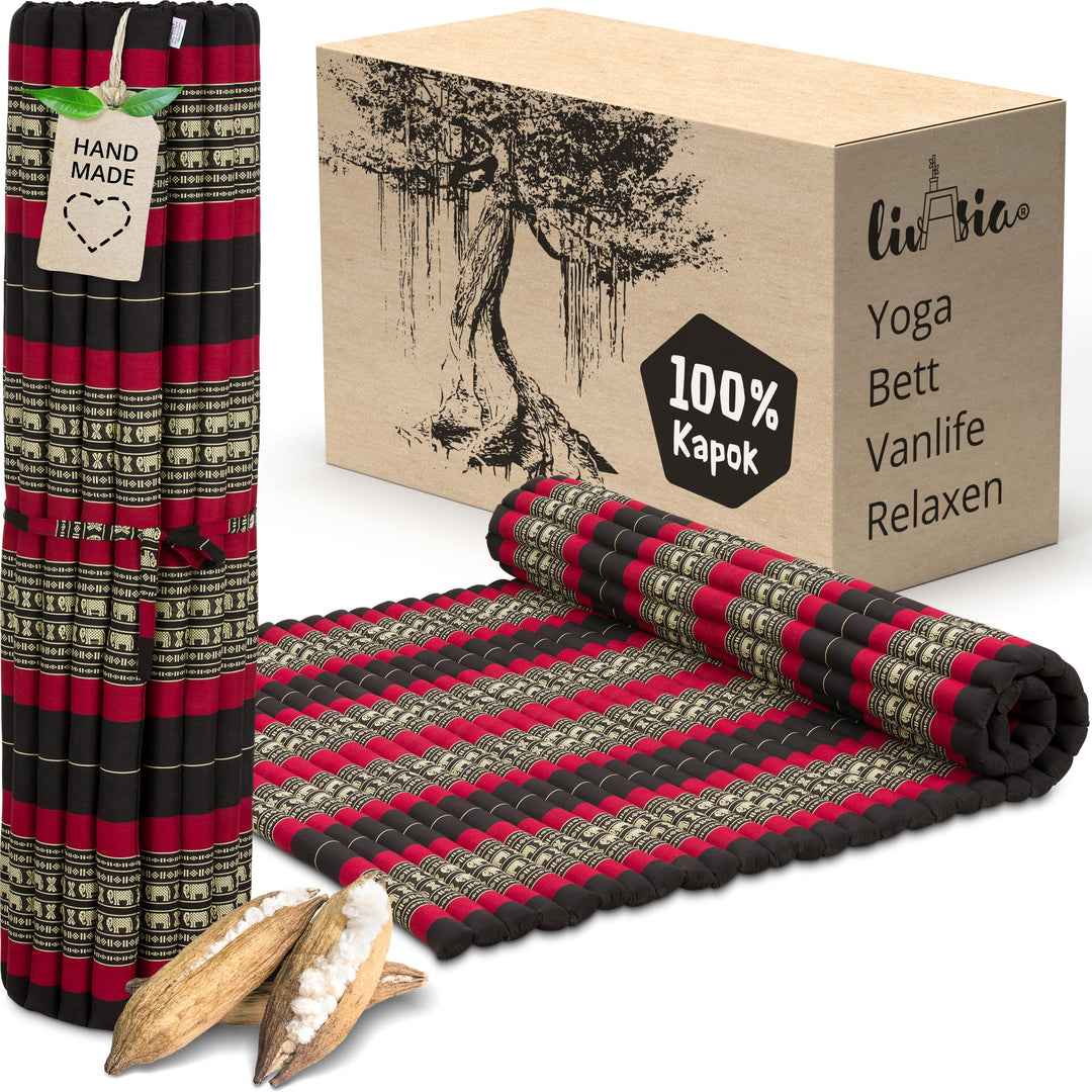 livasia Rollmatte XXL breit Doppelbett - 200x145x4,5cm - Gästebett Gästematratze 2 Personen mit Must