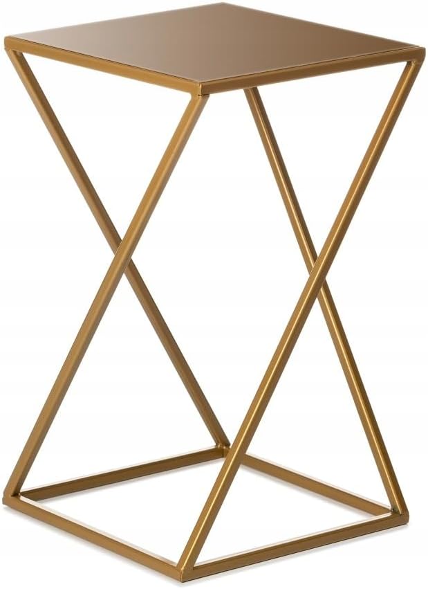 HowHomely Blumenständer Metall Golden 40 cm Hoch - Solider und Robuster Blumenhocker Metall - Pflanz