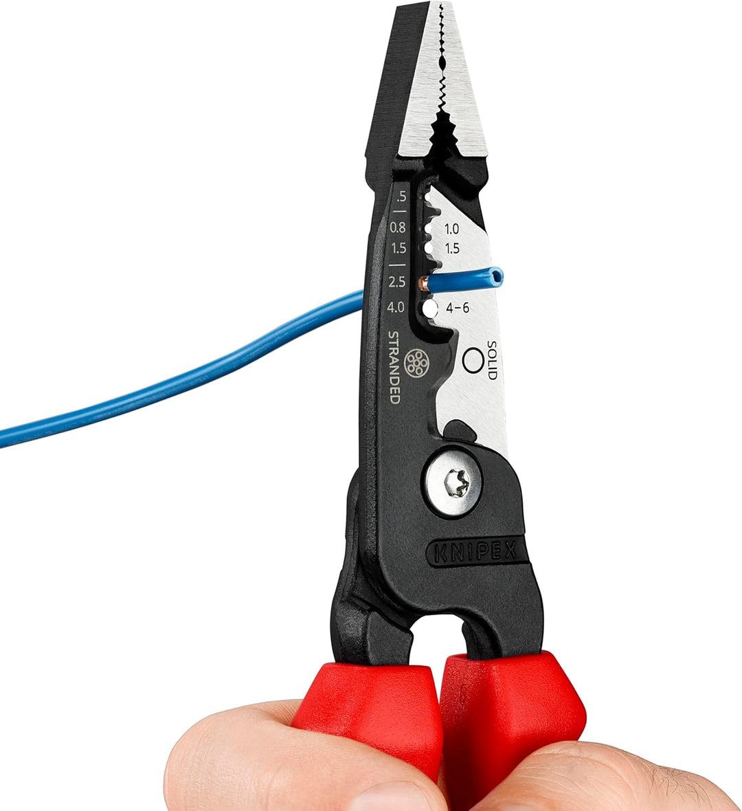 KNIPEX 13 72 200 ME Multifunktions-Elektrikerzange metrisches Modell mit Mehrkomponenten-Hüllen schw