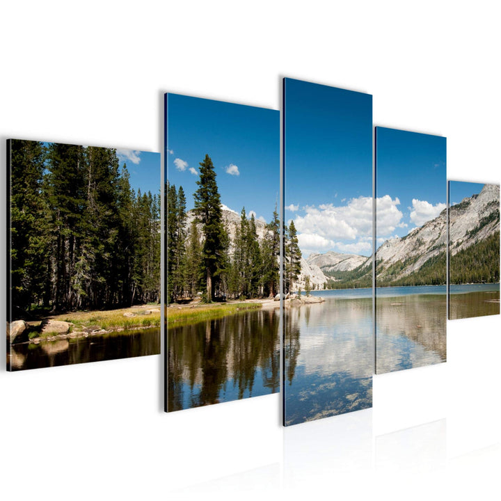 Runa Art Wandbilder Landschaft Berge 5 Teilig Bild auf Vlies Leinwand Deko Schlafzimmer Wohnzimmer N