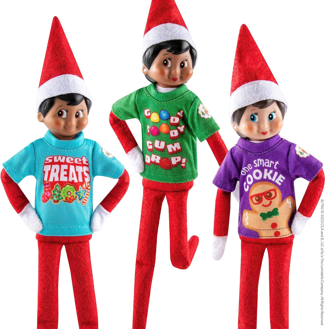 The Elf on the Shelf Claus Couture® Candy T-Shirts 3er Set | Jellybean, Plätzchen & Lebkuchen Design