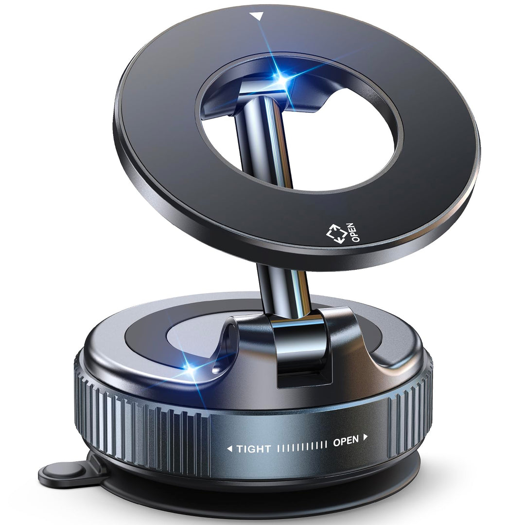 Magnetische Handyhalterung fürs Auto mit Saugnapf – 360° Verstellbarer, Faltbarer Handyhalter für Ar