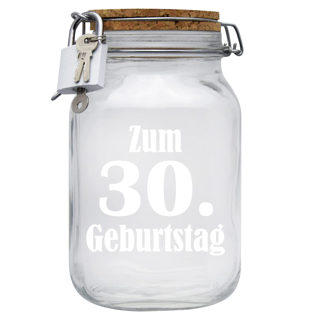 Spardose Zum 30. Geburtstag Geld Geschenk Idee Transparent XL