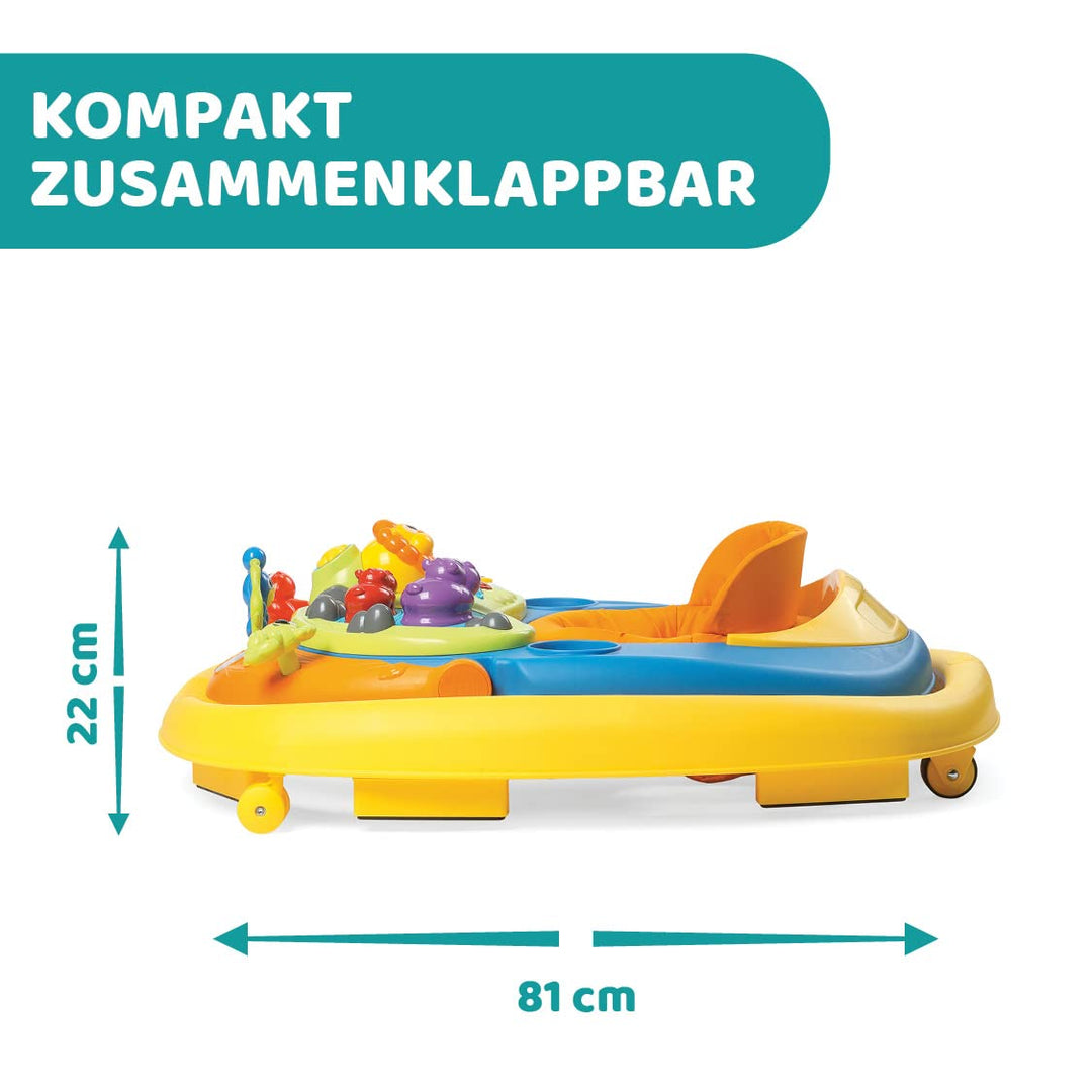 Chicco Walky Talky Baby Lauflernwagen mit Aktivitätszentrum, Spielzeug für Erste Schritte mit 3D-Spi
