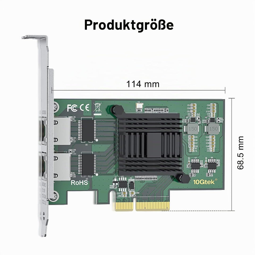 10Gtek® 1G 1000Mbps Gigabit Ethernet Converged Network Adapter (NIC) mit Intel I350AM2 Controller |