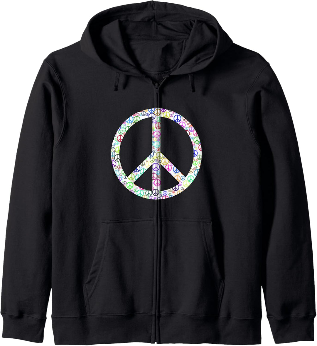 Frieden Liebe Hippie Design Groovy Cool Hippy 60er 70er Jahre Damen Kapuzenjacke