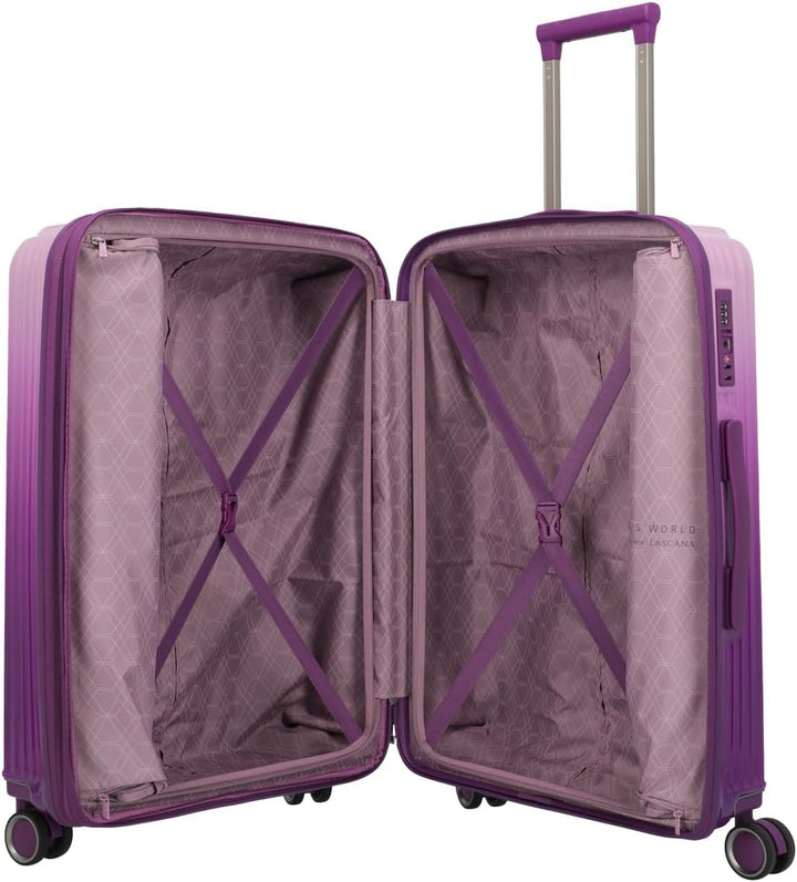 Travelite Hartschalenkoffer LASCANA Edition Grösse M, erweiterbarer Reisekoffer mit TSA-Schloss, Che