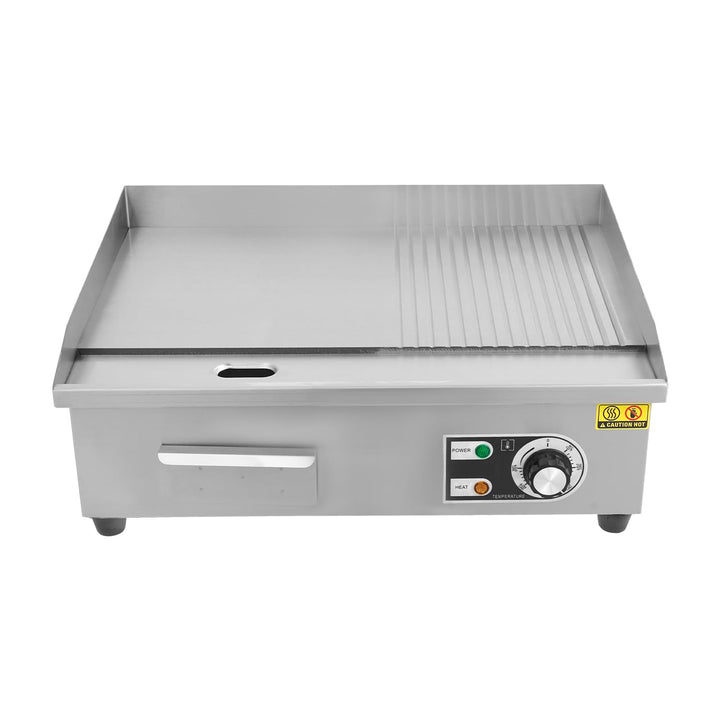 Kommerzieller Elektrischer Grill,halbflacher Grill für die Arbeitsplatte,3000W-Hochleistungsheizrohr