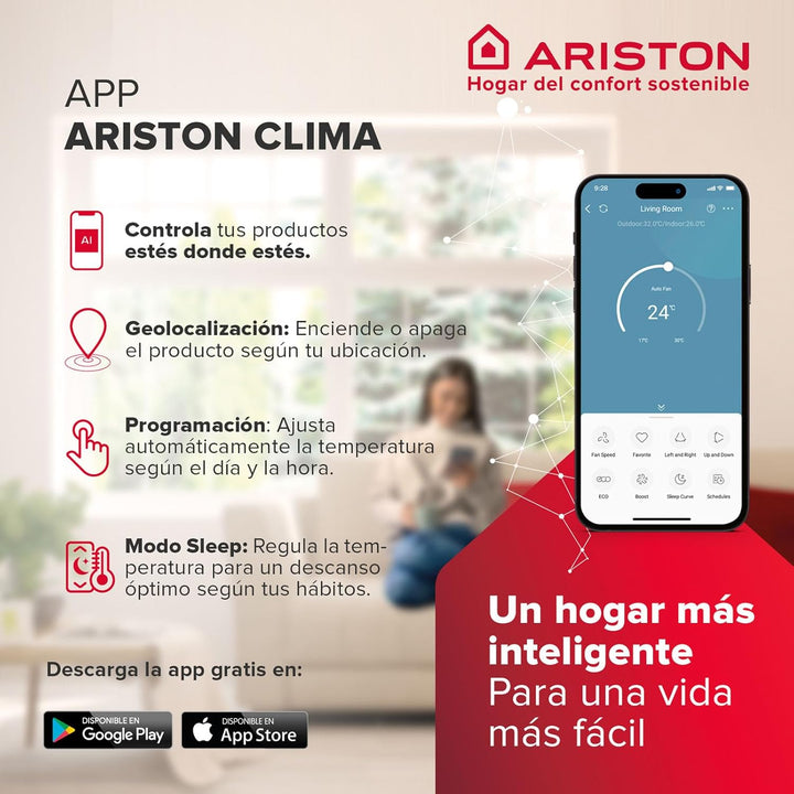 Ariston Deos 16s Wi Fi Tragbarer Luftentfeuchter, 430W, 16 Liter/Tag, Weiss 16 Litri Wi-Fi, 16 Litri