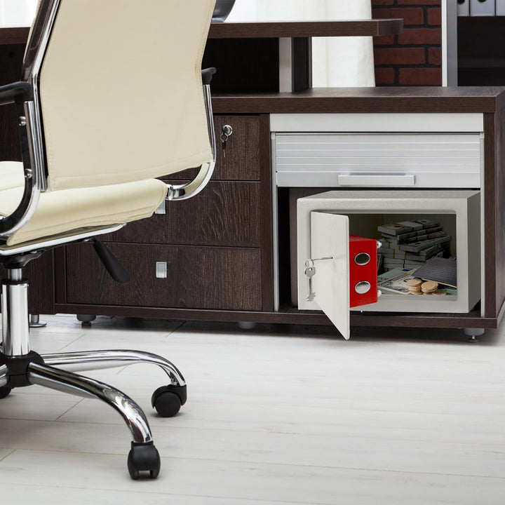 Tresor Safe Möbeltresor Feuerfest & Wasserdicht (31x20x20 cm - L) mit 2 Schlüsseln Geldschrank für B